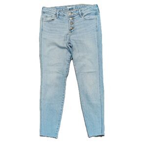 Old Navy ROCKSTAR High Rise BUTTON FLY Sz 8 Women's Skinny Cropped Ankle Jeans